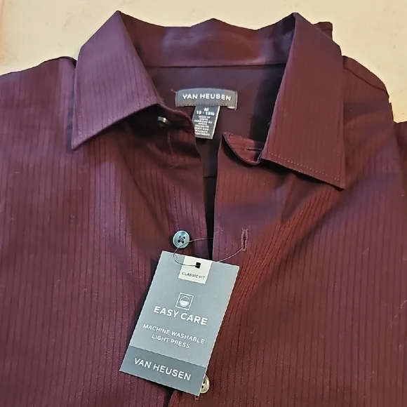 Van Heusen | Shirts | Van Heusen Deep Burgundy Classic Shirt | Poshmark
